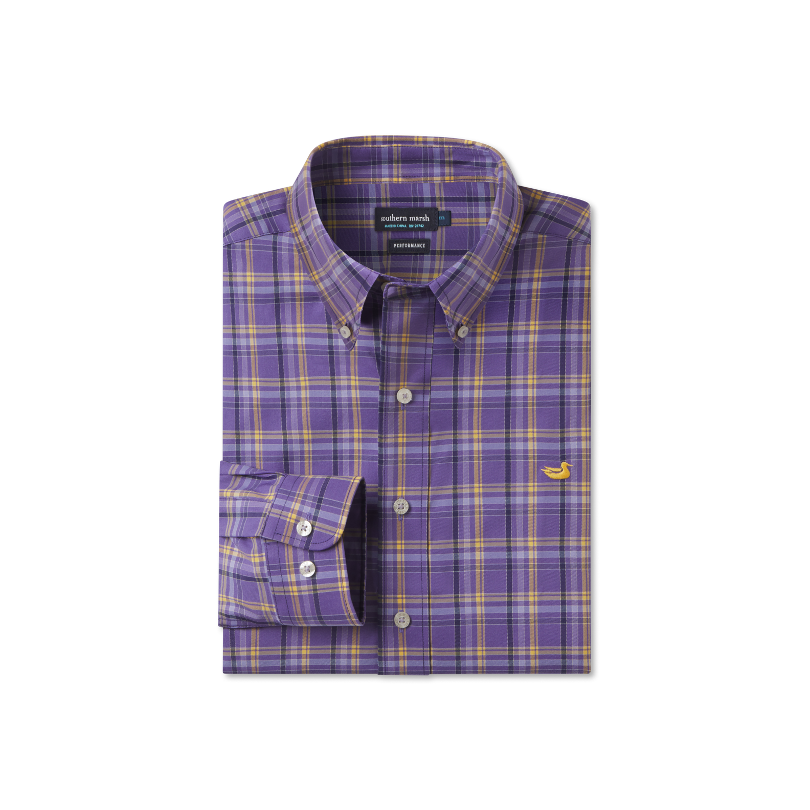 Bristol Performance Plaid Dress Shirt