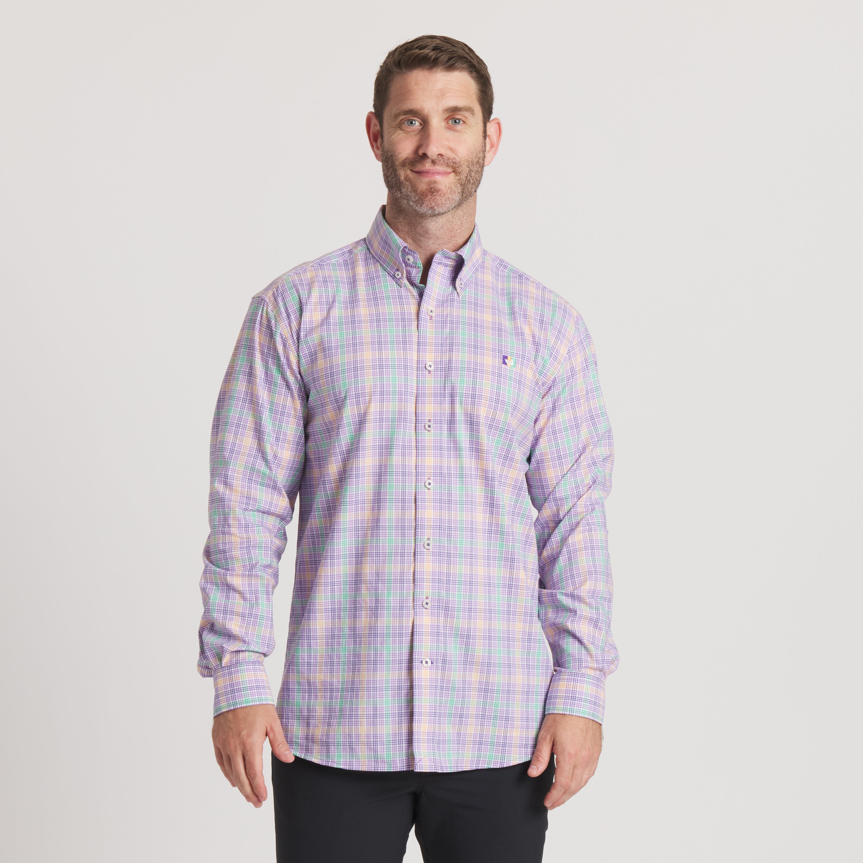 Grainger Performance Dress Shirt - Mardi Gras
