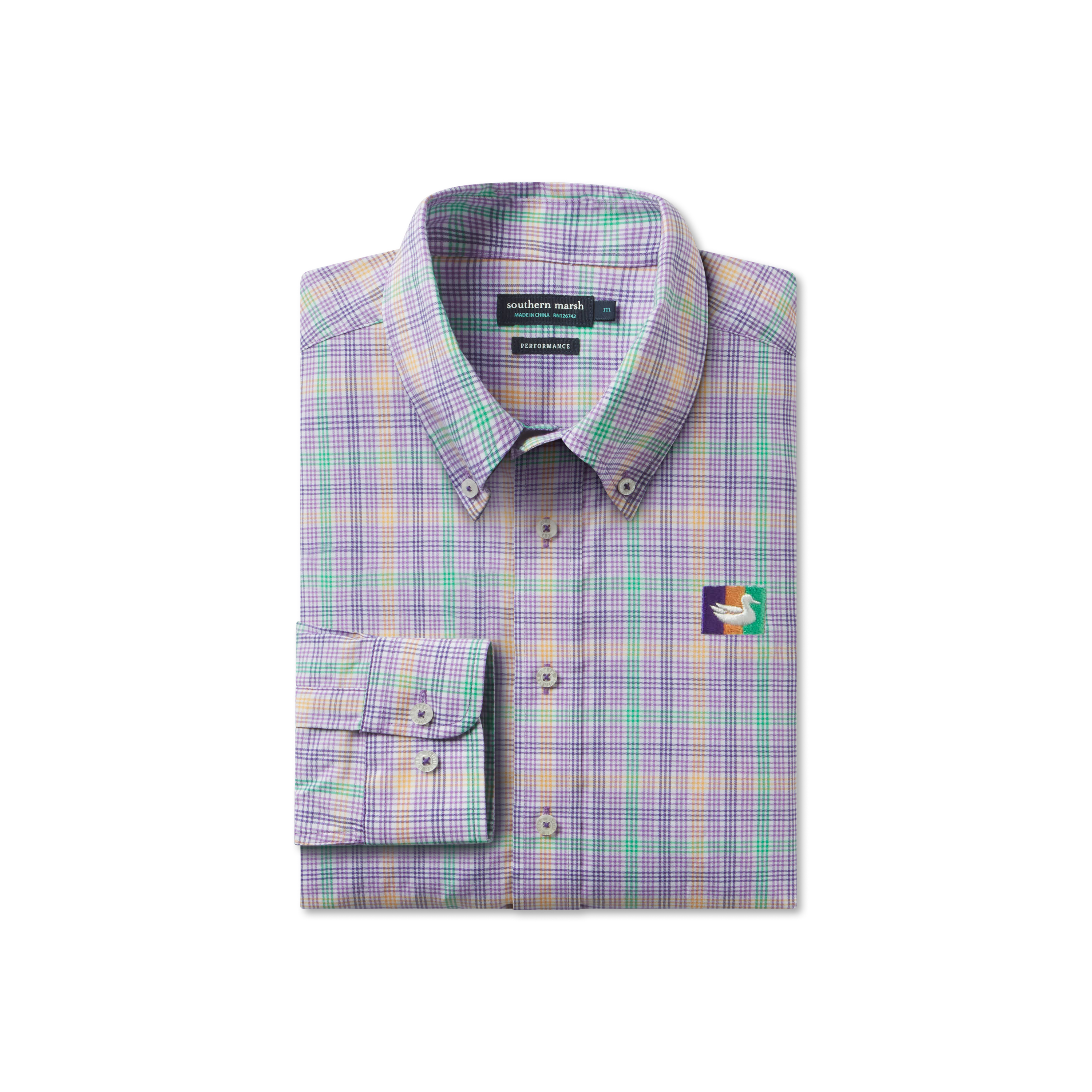 Grainger Performance Dress Shirt - Mardi Gras
