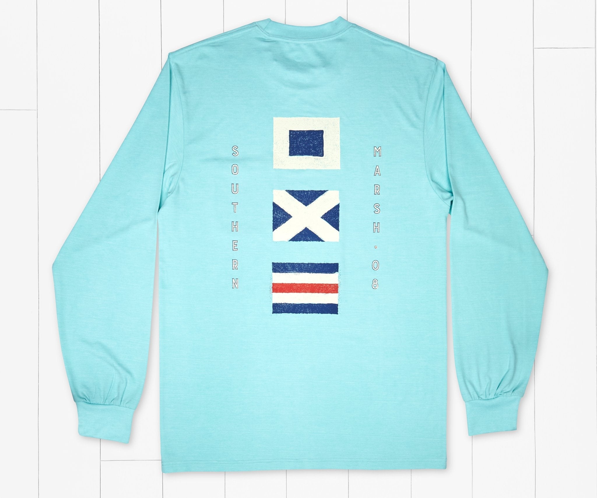 FieldTec™ Heathered Performance Tee - Flags - Long Sleeve