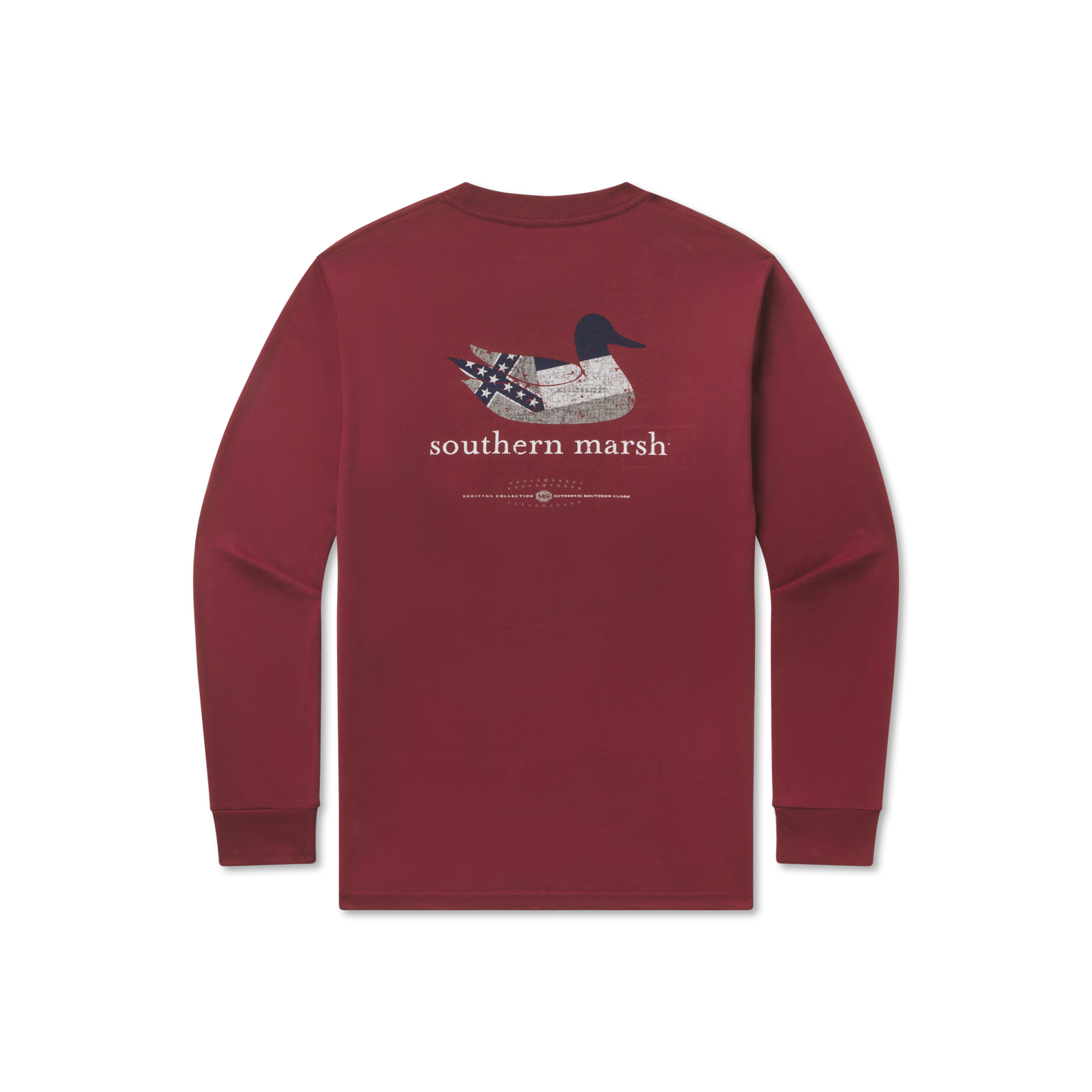 Authentic Heritage Tee - Mississippi State Flag - Long Sleeve