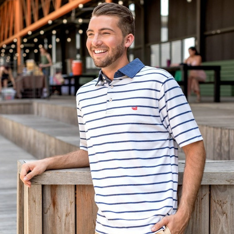 Marina Bay Stripe Polo