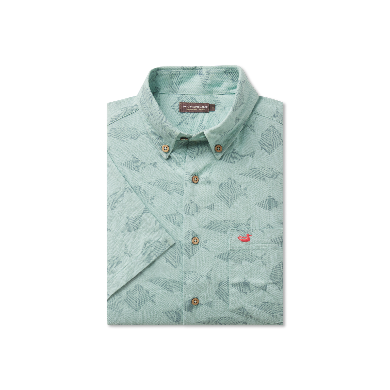 Atoll Woven Shirt - Geometric Fish