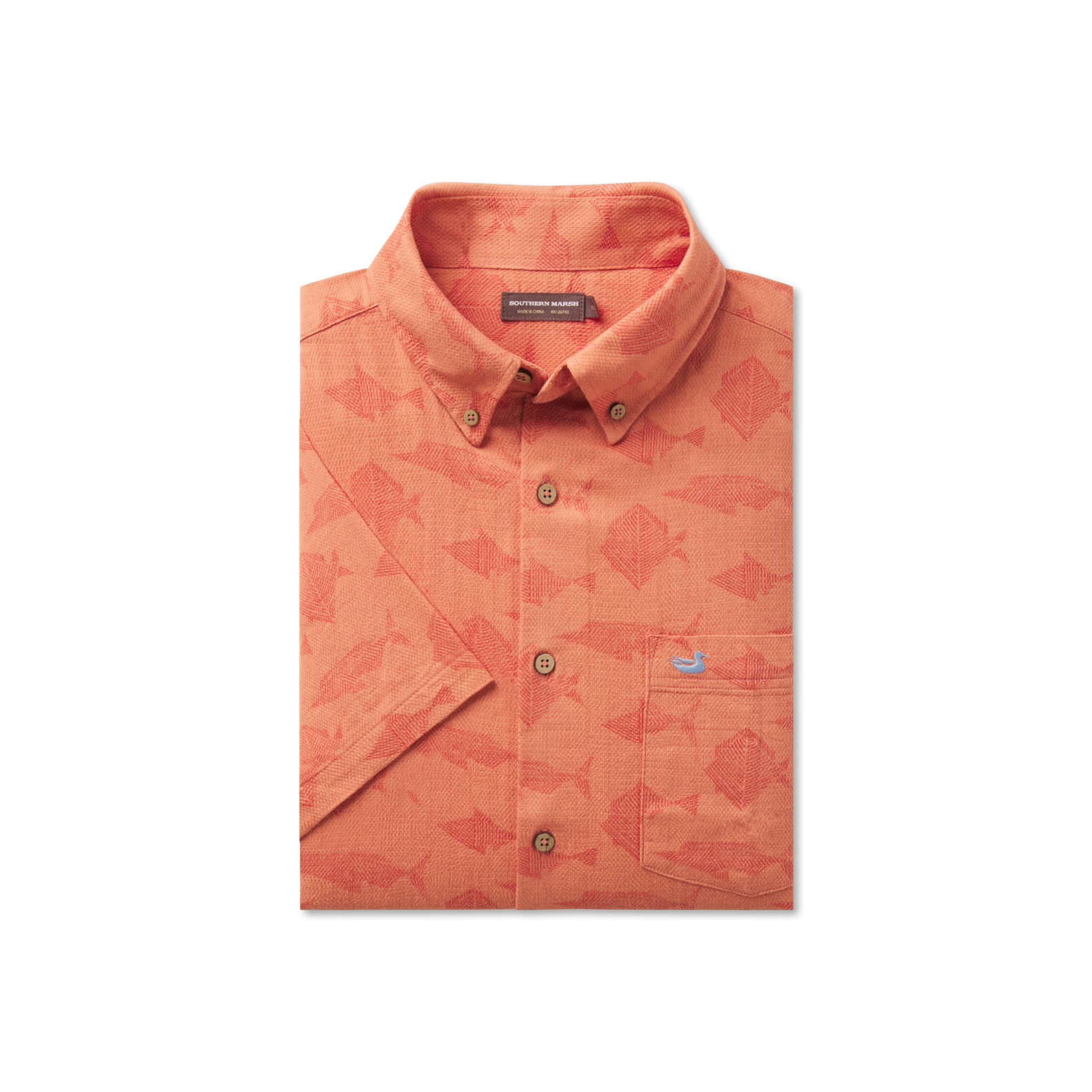 Atoll Woven Shirt - Geometric Fish