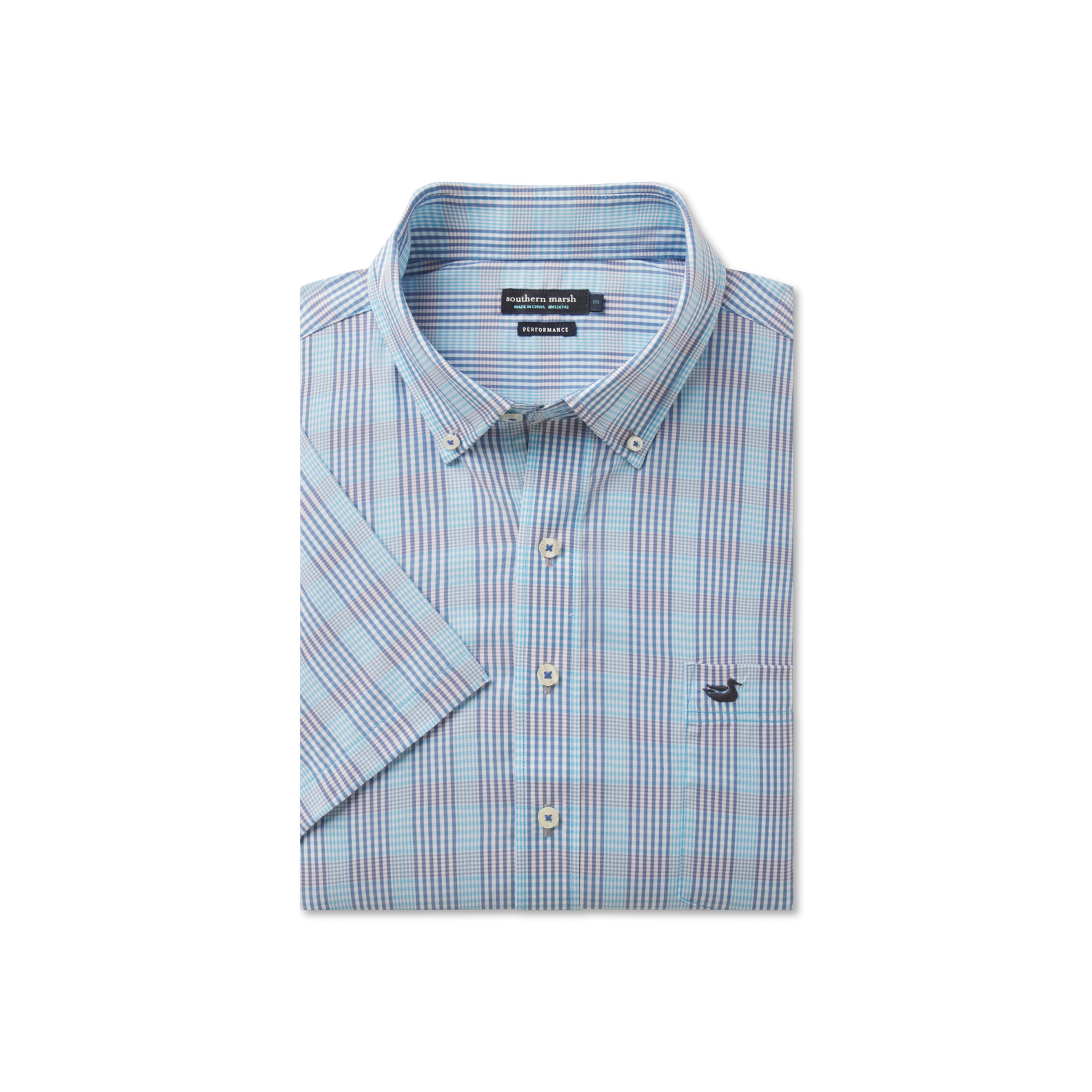 Franklin Performance Gingham Dress Shirt - Short Sleeve